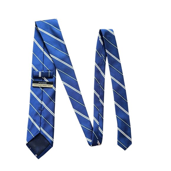 Jos A Bank Heritage Collection Blue Striped Silk Tie 3" Width 58" Length Classic - Picture 8 of 10
